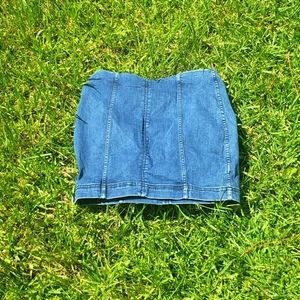 Free People size 12 denim mini skirt